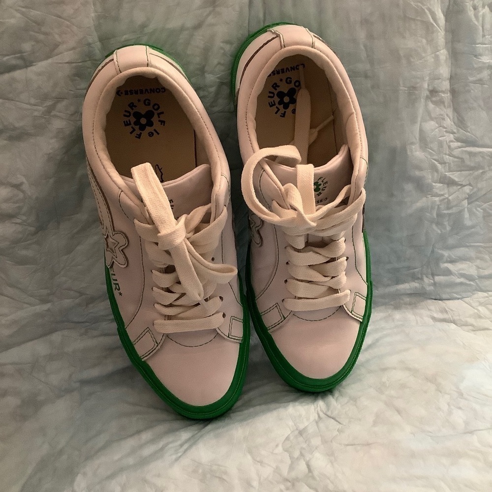 Converse One Star OX x Golf Le Fleur Kelly Green Womens Sz 9.5 Mens Sz 7… - Picture 6 of 12
